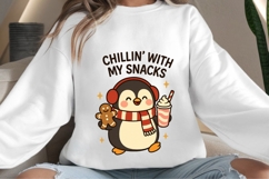 Penguin snack squad png design for T-shirts Product Image 4