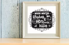 Warm winter wishes & hot cocoa kisses SVG Product Image 3