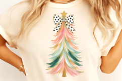Hand Painted Coquette Christmas Tree PNG, Christmas Tree PNG Product Image 7