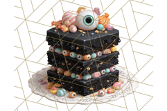 Realistic Halloween Cake Clipart PNG, Spooky Desserts Product Image 3