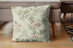 Sage Mist Toile Digital Paper Pack, Vintage Floral Toile Product Image 7