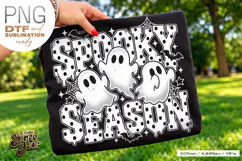 Spooky Season Ghost PNG, Polka Dot DTF Product Image 1
