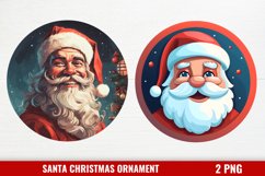 Santa Claus Ornament Clipart, Christmas Santa Ornaments PNG Product Image 1