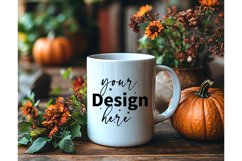 Thanksgiving 11oz white blank Coffee Mug Mockup Product Image 1