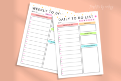Aesthetic Weekly and Daily To-Do List Planner Template Product Image 3