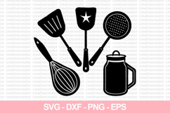 Kitchen Utensil Clipart Set - Kitchen Tools SVG Clipart Product Image 1