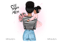 Mom and Daughter Clipart Set Product Image 8