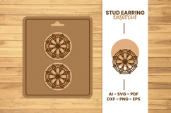 Mandala Stud Earring Lasercut Product Image 1
