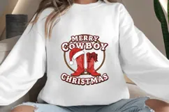 Cowboy Christmas png design for T-shirts Product Image 4