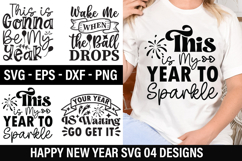 Happy New Year SVG Design - This is My Year to Sparkle Product Image 1