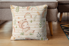 Cute Baby Watercolor Seamless Pattern, Pastel Pattern Product Image 7