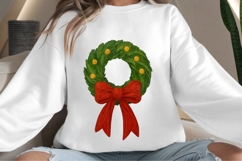 Oil painted Christmas wreath png design for T-shirts Product Image 4