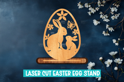 Easter Egg Laser Cut Stand SVG I Laser Cut Easter Egg Decor Product Image 1