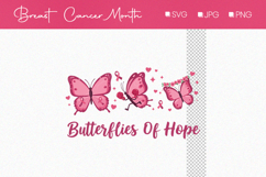Butterflies of Hope Pink Design, Breast Cancer Awarness mon Product Image 1