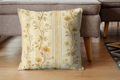 Butter Yellow Toile Digital Paper Pack, Vintage Floral Toile Product Image 7