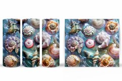 3D Seashell Tumbler Design. Seashell Tumbler Sublimation Product Image 2