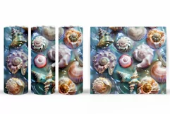 3D Seashell Tumbler Design. Seashell Tumbler Sublimation Product Image 2