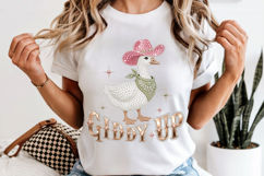Rhinestone Giddy Up PNG Cowboy Goose Western Sublimation Product Image 6