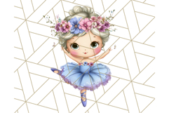 Ballerina Clipart PNG, Cute Ballet Girl Illustration Art Product Image 3