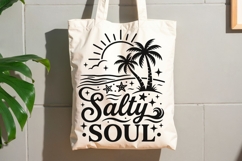 Salty Soul Svg, Summer Vibes Svg, Beach Vacation Svg. Product Image 8