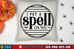 I put a spell on you SVG, Halloween Door Sign SVG Product Image 4