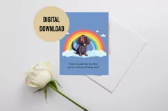 Dachshund sympathy card, Dog condolence cards, Pet loss card Product Image 1