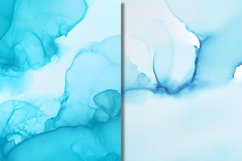 Light blue alcohol ink abstract backgrounds - 8 designs Product Image 5