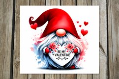 Valentine gnome | watercolor tumbler sublimation design Product Image 7