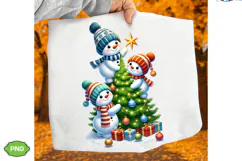 Cute Christmas Snowman PNG, Funny Christmas Snowman PNG Product Image 2