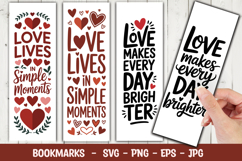 Simple Love Bookmark svg png Product Image 1