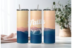 Faith Mountains Christian Tumbler Wrap | 20oz Skinny Design Product Image 7