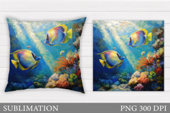 Fish Pillow Sublimation. Sea Sublimation Product Image 1