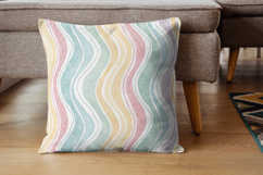 Wavy Hand Drawn Stripe Digital Paper, Seamless Pastel Product Image 7