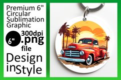Round Vehicle Pattern Sublimation Product Image 1
