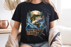 Born to Fish PNG, Largemouth Bass Fishing Sublimation Product Image 7