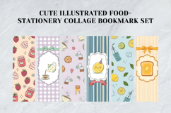 Cute Illustrated Food &amp; Stationery Collage Bookmark Set Product Image 7