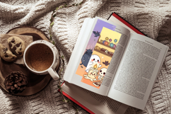 Cozy Spooky Pastel Kawaii Halloween Bookmark Set,Ghost Pumki Product Image 7