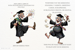 Whimsical Graduation Grandpa Clipart Product Image 2