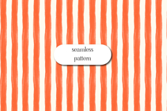 Coral Orange Vertical Stripe Seamless Pattern Product Image 1