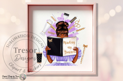 Black Hair Stylist PNG Business Mindset Sublimation Design Product Image 6
