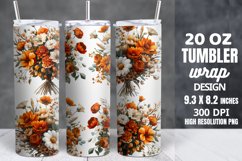 Floral Spring flowers Tumbler Wrap, Floral Tumbler Wrap Product Image 1