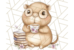 Bookish Animals PNG Clipart with Cozy Reading Elements Product Image 3