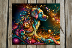 Mystic dog | 4 Skinny tumbler sublimation designs PL Product Image 3
