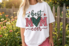 Best mom ever PNG sublimation | Mother's Day PNG T-Shirt Product Image 4