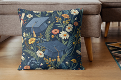 Graduation Wildflowers Seamless Pattern, Congratulations Product Image 7