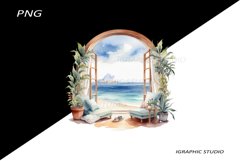 Sea View Illustration Png Product Image 1