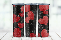 12 Valentine glitter heart digital paper Product Image 7