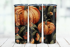 12 Fall Pumpkin Embroidery Digital Paper Product Image 7