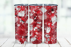 32 Red Glitter Confetti Digital Paper Product Image 4