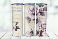 12 Purple Vintage Rose Digital Papers Bundle Product Image 7